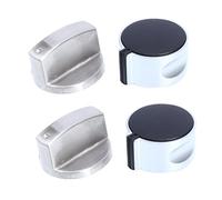 Gadpiparty 4pezzi Manopola Di Controllo Per Bruciatore Di Superficie Manopola in Metallo Rotante Sostituzione Diretta Per Stufa Gas Facile Installazione Senza Attrezzi