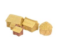 Gadpiparty 4pezzi Statuine in Resina Forma di Casa Decorazioni per Casa Piccole Casette da Villaggio in Stile Europeo Accessori in Resina per Giardino delle Fate e Micro Paesaggi