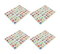 Gadpiparty 4sets Adesivi Frutta Vinile Adesivi Autoadesivi Forma Banana Mango Pesca per Quaderni Bottiglie Frigoriferi Decorazioni