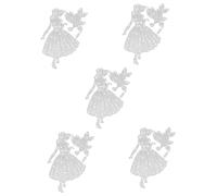 Gadpiparty 5 Pezzi Craft Fustelle FESTIVITÀ Adorn fustellamento del Confine Archiviazione Artigianale Carta cartelle di goffratura novità fustellatura Fai da Te Acciaio al Carbonio Silver