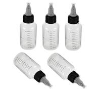 Gadpiparty 5 Pezzi Flaconi Dosatori Trasparenti con Beccuccio Punta Bottiglie in Plastica Leggere e Resistenti per Applicazioni Precisione per Vernici Oli e Lavori Artigianali