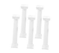 Gadpiparty 5 Pezzi Mini Colonne Romane Decorative in Bianco per Decorazioni Tavolo Scene Foto e Table Colonnine Stabili con Design Realistico e Versatile per Casa e Matrimoni