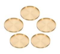 Gadpiparty 5 pezzi Piattini in Rame per Tazzine da Caffè e Tè Sottobicchieri Retro in Ottone Accessori Casa Eleganti e Resistenti per Ufficio e Sala da Tè