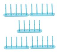 Gadpiparty 5 Pezzi Porta Bobina Slot Bobine Porta del Filo Spool Filato cremagliera portafilo per Cucire spolette portafilo Organizzatore del Filo da Ricamo rastrelliere plastica Sky-Blue