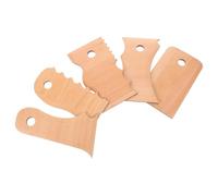Gadpiparty 5 Pezzi Set di Strumenti per La Ceramica Clay Cutters Strumenti di Ceramica Mano Modellatori Plasmatore Pentola Strumenti di Scultura di Argilla Beige di Legno