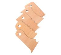 Gadpiparty 5 Pezzi Set di Strumenti per La Ceramica Strumenti di Ceramica Plasmatore Clay Cutters Plastilina Argilla Pentola Raschietto per Sculture Mano Beige di Legno