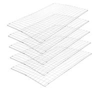 Gadpiparty 5 pezzi Tappetini in Rete Acciaio Inossidabile per Barbecue Antiscivolo Resistenti al Calore Accessori Bbq Versatili per Gas ed Elettrica per Carne Verdure e Pesce