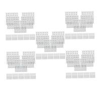 Gadpiparty 5 Set Patch per Trapano Viso Gemma del Viso Cristalli Strass Retro Piatto Perle di Perle Adesivi per Il Viso Gioielli Perle Viso per Il Trucco Acrilico 10 Fogli*5