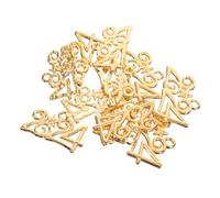 Gadpiparty 50 Pezzi Accessori in lega ciondolo fascino Incantatore di lettere Ciondolo perle pendenti numero gioielli adornare Ciondoli per l'anno fascini del pendente della collana D'oro