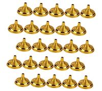 Gadpiparty 50 Pezzi base del pennone stand mini base portabandiera Scrivanie desktop piccolo portabandiera per la decorazione portabandiera piccolo da scrivania plastica Golden