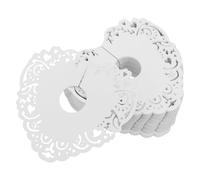 Gadpiparty 50 Pezzi Carte Segnabicchieri a Forma di Cuore per Ricevimenti di Nozze e Bridal Shower, in Carta Bianca, Identificatori Bevande Facili da Riconoscere, Stile Chic e Delicato