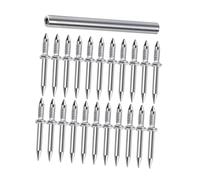 Gadpiparty 50 pezzi Chiodi Doppia Testa per Battiscopa senza Tracce con Manicotto in Ferro Fissaggio Rapido e Sicuro per Pareti Intatte Set