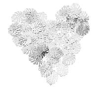 Gadpiparty 50 Pezzi ciondoli a forma di foglie numero Enorme dichiarazione Ciondolo Accessori gioielli che fanno perline ciondoli collana d'epoca perline di foglie lega Silver