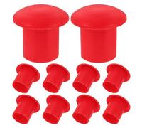 Gadpiparty 50 Pezzi Tappi Protettivi in Plastica Rosso per Estremità di Tondini Forma a Fungo, Riutilizzabili per Lavori Edili e Laboratori di Lavorazione del Ferro
