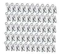 Gadpiparty 50Pezzi Antique N English Alphabet Charms For DIY Jewelry Necklace Bracelet Accessories Alloy Letter Pendants For Creative Crafts