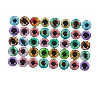 Gadpiparty 50pezzi Toppe in Vetro da Motivo Occhio Emisferico Adesivi in Vetro Gemme Accessori per Gioielli Fai da Te Motivo Misto Materiale per Gioielli Fai Te