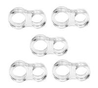 Gadpiparty 5pezzi Fermaporte Maniglia in PVC Trasparente Anelli Antiurto Riutilizzabili per Protezione Muro Porte Interne Agili e Silenziosi per Casa Hotel Camerette e Uffici