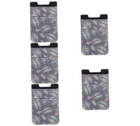 Gadpiparty 5pezzi Portacarte Adesivo Per Retro Telefono Organizer Per Carte Portafoglio Tascabile Slim Autoadesivo Per Smartphone Compatibile Con Id Carte Di Trasporto e Bancomat Design