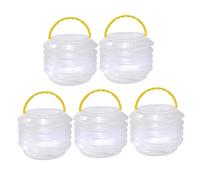 Gadpiparty 5sets Vasca Trasparente per Lavaggio di Pennelli Secchio per Lavaggio Maniglia Portatile per Lezioni d Arte Pittura attività Artistiche