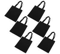 Gadpiparty 6 Pezzi Borsa in Tela Nero Riutilizzabile per Progetti Artistici con Design Spazioso per Fai da Te e Uso Quotidiano da Adulti e Uomini
