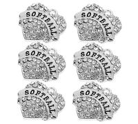 Gadpiparty 6 Pezzi Ciondoli Cuore Strass per Gioielli Fai da Te per Collane Bracciali Ed Materiale Resistente e Sicuro per Creazioni Artigianali e Attività