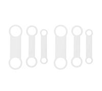 Gadpiparty 6 Pezzi Fascia Elastica in Silicone Bianca per Targhette Identificative Cani e Gatti Supporto Scorrevole Silenzioso per Collare Animali Domestici Compatibile Collari Piccoli e