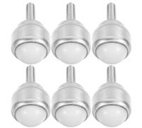 Gadpiparty 6 Pezzi Rulli di Trasferimento Sfera in Nylon Stelo Filettato 360° Resistente All'usura e Facile da Installare per Mobili e Attrezzature Argento
