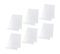 Gadpiparty 6 Pezzi Supporti Acrilici Trasparenti per Desktop Portadocumenti Versatili con Base Stabile e Espositori per Libri Dossier e Opere Arte