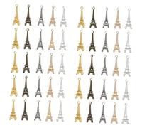 Gadpiparty 60 Pezzi Ciondoli Torre Eiffel in Lega Retrò Pendenti a Torre Per Collane e Portachiavi Fai Da Te Accessori Mini Gioielleria Regalo Festa e Compleanno