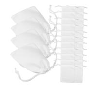 Gadpiparty 60 Pezzi Sacchetti Piccoli con Coulisse Bianchi Sacchetti Regalo in Tessuto Soffice per Gioielli Portagioie Delicati per Matrimoni Feste e Uso Quotidiano