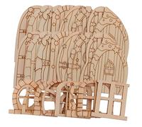 Gadpiparty 64 Pezzi Miniature Porte Legno per Casa delle Fate Fai da Te Non Verniciato per Decorazione Creativo e Camera