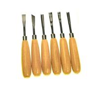 Gadpiparty 6pezzi Kit Utensili per Intaglio Legno con Manico Dritto e Lama in Acciaio Scalpelli per Intagliatore e Falegname Set per Scalpello da Carpentiere