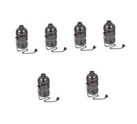 Gadpiparty 6pezzi Portalampada Vintage Alluminio Con Interruttore Cerniera Lamp Holder Con Design Retro Per Illuminazione Sospesa Tavolo Facil Installare e Resistente