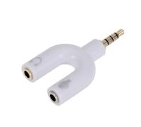 Gadpiparty Adattatore Audio a U Bianco in Plastica, Convertitore | Cuffie e Microfono, Uso Semplice Plug And Play, Chiarezza Audio, Limita Vincolo Porta Laptop