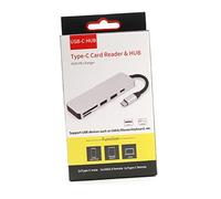Gadpiparty Adattatore Usb Hub Type-c Porte Scheda Di Memoria e Microsd Resistente e Portatile Senza Driver Per Accesso Multimediale Semplice e Trasporto Comodo