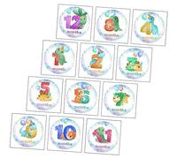 Gadpiparty Adesivi Per 12 Mesi Cartello Per Annuncio Di Nascita Calendario Del Conto Alla Rovescia Per Il Bambino