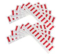 Gadpiparty Adesivi Sigillanti a Freccia per Sacchetti, Etichette di Chiusura Autoadesive Rosse 60x25mm, 100 Pezzi per Sacchi della Spazzatura, Pellicole Protettive e Uso Ufficio