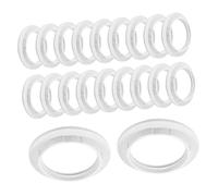 Gadpiparty Anello Portalampada E27 in Plastica Bianco, Kit di Riparazione per Lampade da Tavolo, 20 Pezzi, Adattatore per Paralume Compatibile Lampade da Terra, Lampadari e Plafoniere