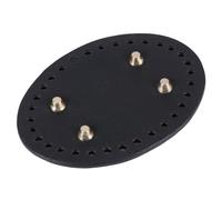 Gadpiparty Base Inferiore Ovale per Borsa in Pu Pelle Nera Fondo Borsa Indurito per Accessori Fai da Te Piastra Base Intrecciata da Viaggio Artigianale