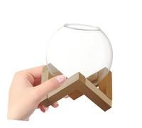 Gadpiparty Bicchieri da Vino Creativi con Supporto in Legno Calici Forma di Sfera per Cocktail Vino e Succo per Bar Feste Tema Spiaggia e Barbecue