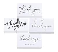 Gadpiparty Biglietti di ringraziamento compatti e spessi, biglietti di gratitudine aziendali per boutique, biglietti di ringraziamento portatili con retro bianco per messaggi scritti a mano