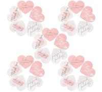 Gadpiparty Biglietti di Ringraziamento Matrimonio 150 Pezzi Carta a Cuore Rosa, Adesivi Decorativi e Buste, Forniture per Piccole Imprese e Feste, Design Elegante per Auguri e Ringraziamenti
