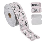 Gadpiparty Biglietti Lotteria Numerati Grigio Singolo Ticket Riffa per Eventi Estrazioni e per Feste Scuole e Supermercati