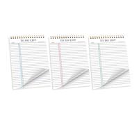 Gadpiparty Blocco Note Agenda Giornaliera Non Datata Set 3 Pezzi con Lista Cose da fare e Agenda Settimanale Portatile per Produttività e Pianificazione Lavoro Ufficio Casa