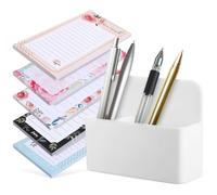 Gadpiparty Blocco note magnetico con portapenne, lista della spesa per frigorifero, comodo planner giornaliero con affascinanti bordi fantasia, adatto per cucina, ufficio e organizzazione domestica