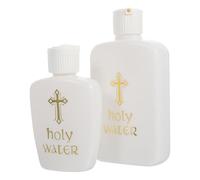 Gadpiparty Bottiglia di Acqua Santa Set da 2 Pezzi Riutilizzabile in Pp da 100ml e 60ml, Facile da Pulire per Cerimonie Religiose e Riti
