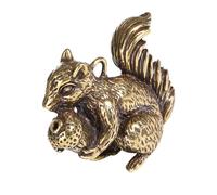 Gadpiparty Bruciatore Incenso Scoiattolo in Rame Miniatura Portaincenso Solido in Metallo Ornamento da Tavolo e Portachiavi Creativo Resistente e Compatto per Casa e Ufficio