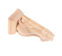 Gadpiparty Capitello in Legno Intagliato Mensole Di Colonne Romane Mensole Da Fattoria Rivestimento Della Modanatura Angolare Staffa Di Scaffale Decorativa Beige Di Legno