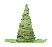 Gadpiparty Cappello da Strega Verde, Alto e Appuntito per Feste | Forma Richiamante L’albero, per Festival e Spettacoli Sul Palco, Tinta Vivace Verde, Design Allegro