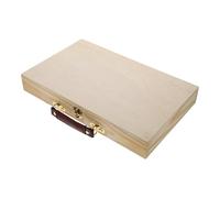 Gadpiparty Cassetta degli Attrezzi in Legno Portatile Maniglia in Similpelle, Scatola Vuota per Pigmenti e Colori, Contenitore Leggero per Matite e Strumenti da Disegno, per Organizzazione